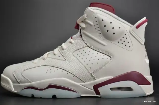 white Retro Maroon Jordan Air 6 384664-116 0629
